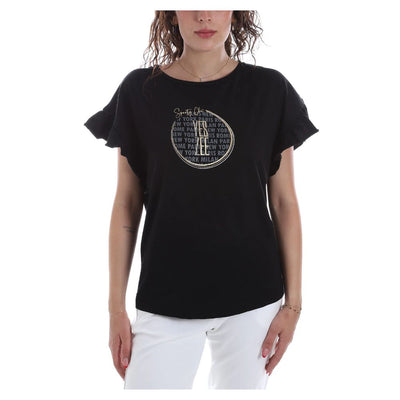 Black Cotton Tops & T-Shirt