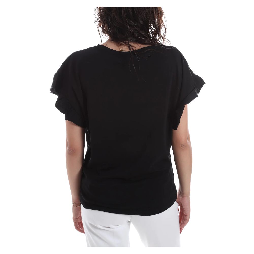 Black Cotton Tops & T-Shirt