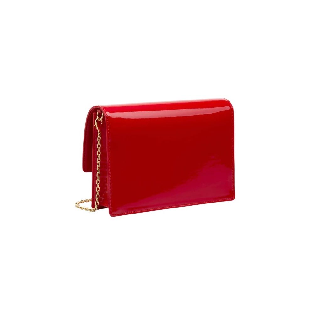 Red Artificial Leather Crossbody Bag