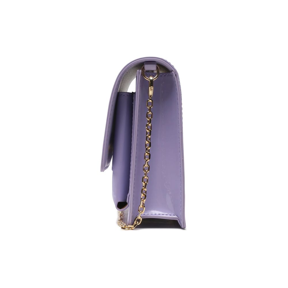 Purple Artificial Leather Crossbody Bag