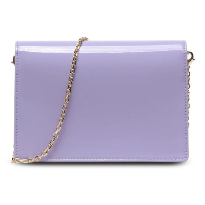 Purple Artificial Leather Crossbody Bag