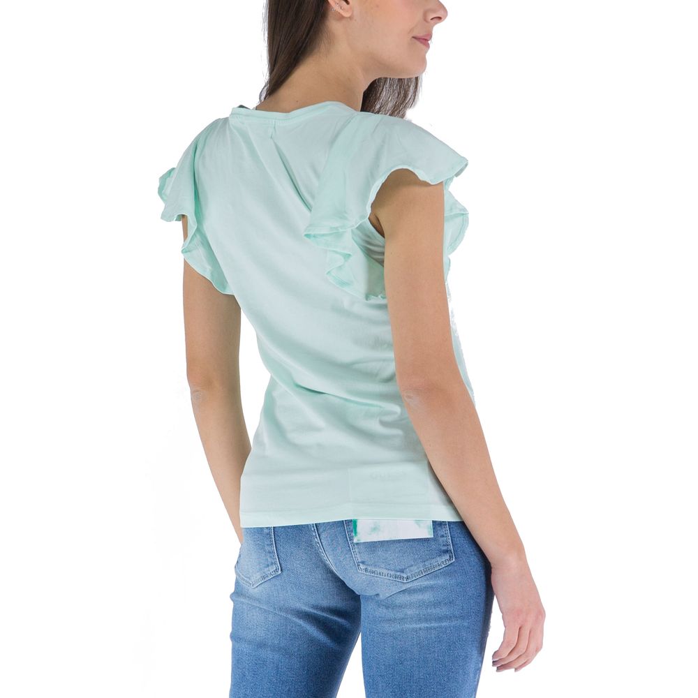 Green Cotton Tops & T-Shirt