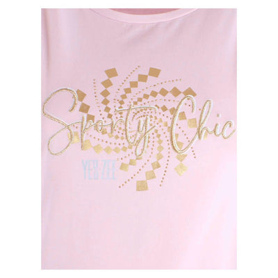 Pink Cotton Tops & T-Shirt