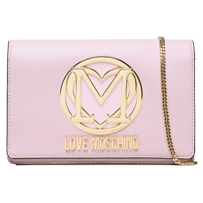 Pink Artificial Leather Crossbody Bag