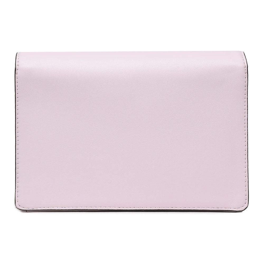 Pink Artificial Leather Crossbody Bag