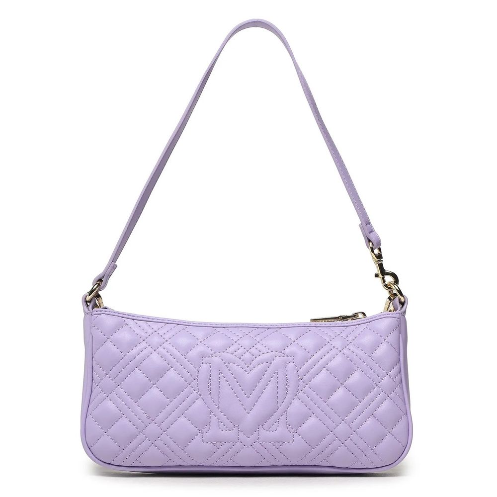 Purple Artificial Leather Crossbody Bag