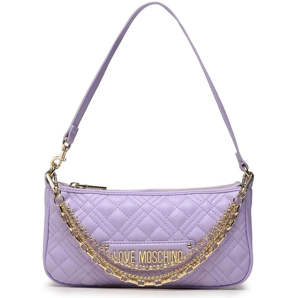 Purple Artificial Leather Crossbody Bag