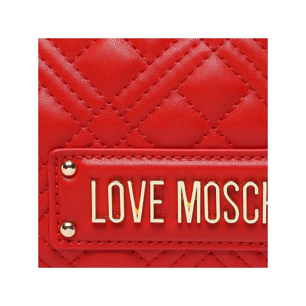 Red Artificial Leather Crossbody Bag