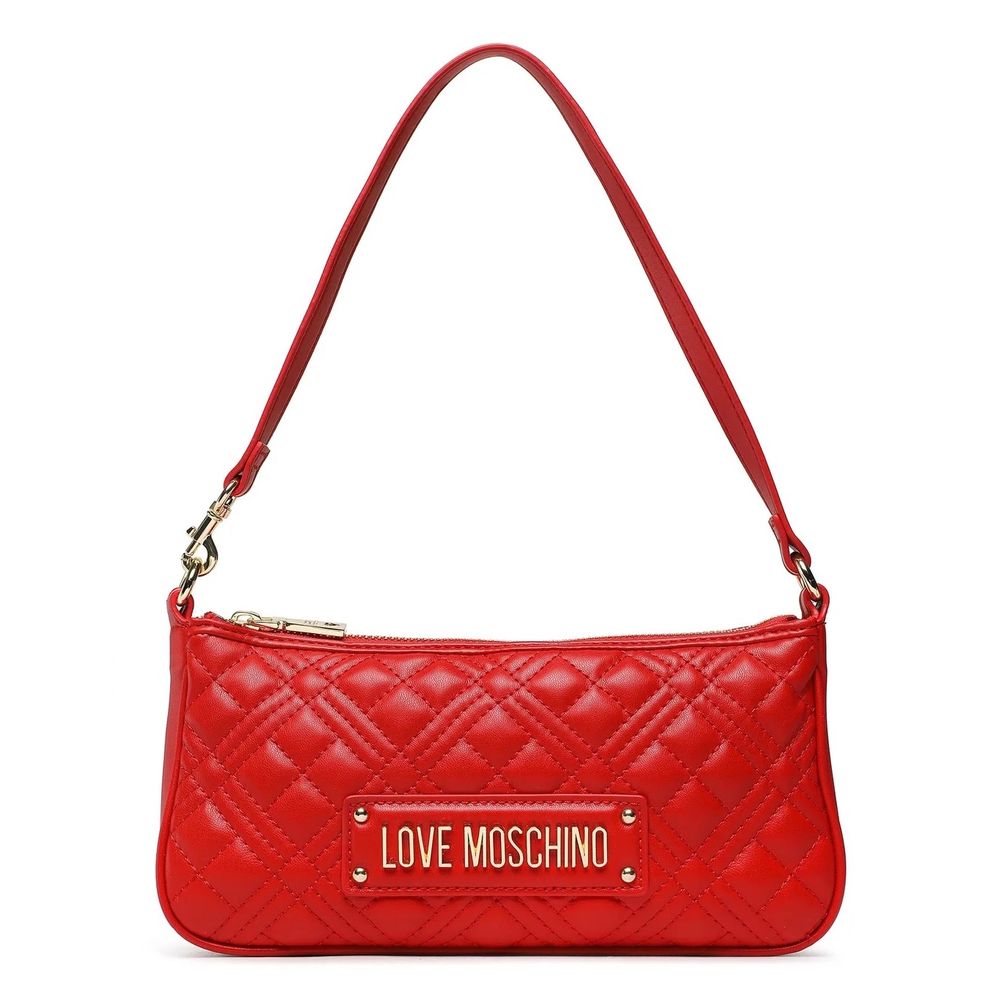 Red Artificial Leather Crossbody Bag