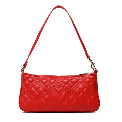 Red Artificial Leather Crossbody Bag