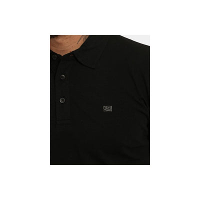 Black Cotton Polo Shirt