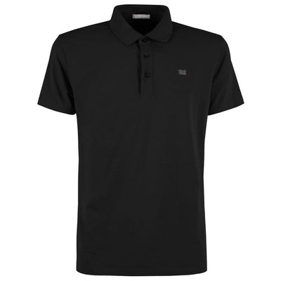 Black Cotton Polo Shirt