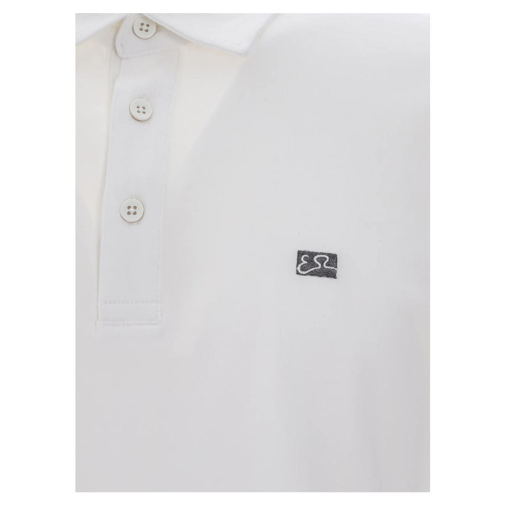 White Cotton Polo Shirt