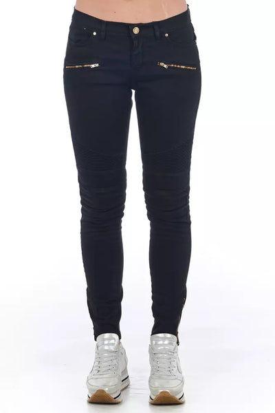 Black Cotton Jeans & Pant