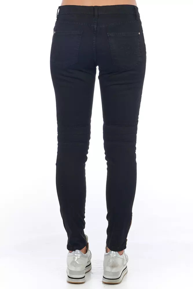 Black Cotton Jeans & Pant