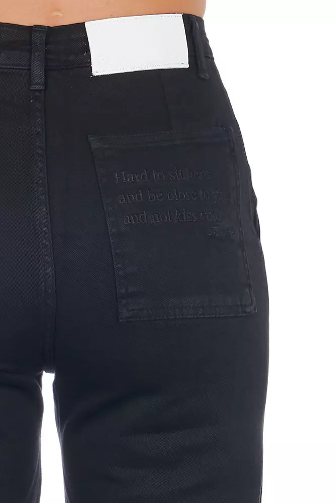 Black Cotton Jeans & Pant