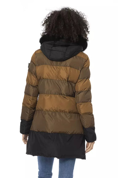 Brown Polyester Jackets & Coat