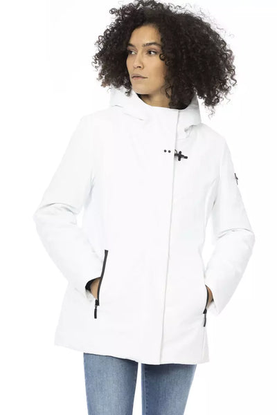 White Polyester Jackets & Coat