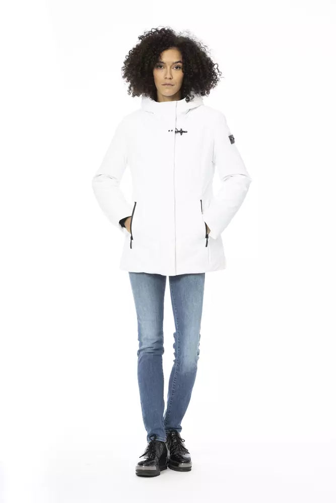 White Polyester Jackets & Coat