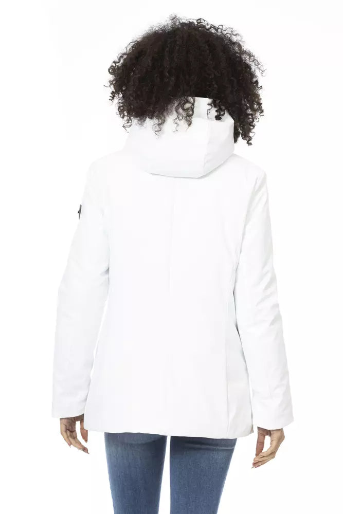 White Polyester Jackets & Coat