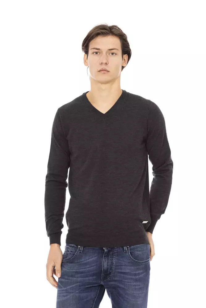 Gray Fabric Sweater