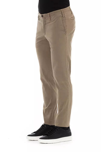 Beige Cotton Jeans & Pant