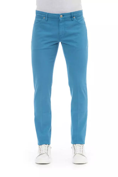 Light Blue Cotton Jeans & Pant