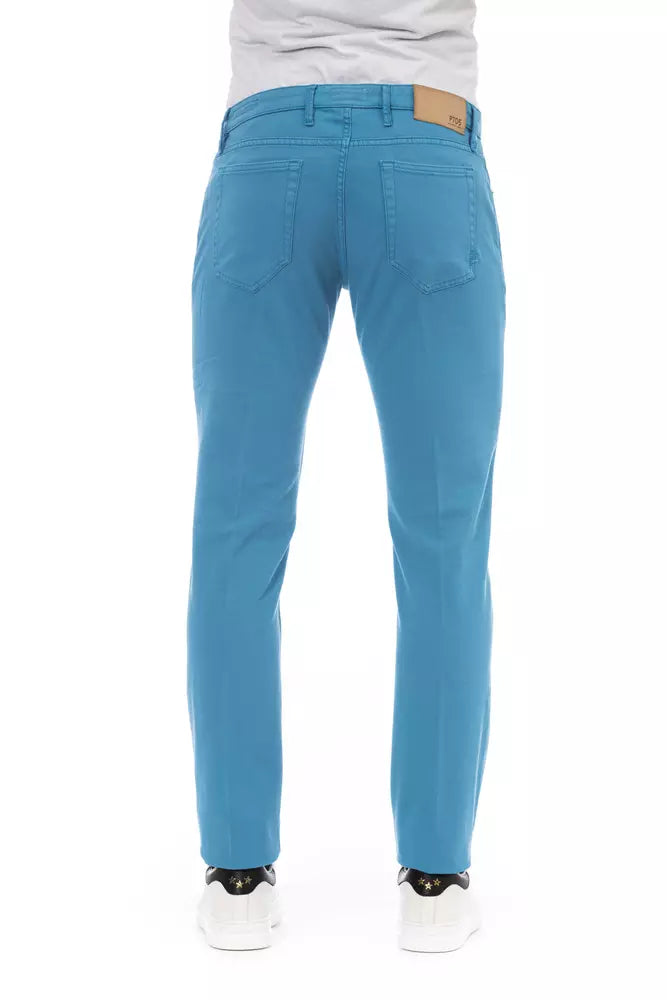 Light Blue Cotton Jeans & Pant