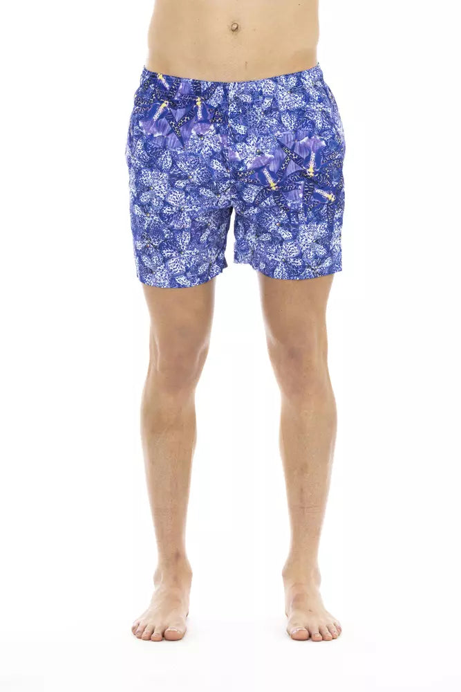 Light Blue Polyester Swimwear