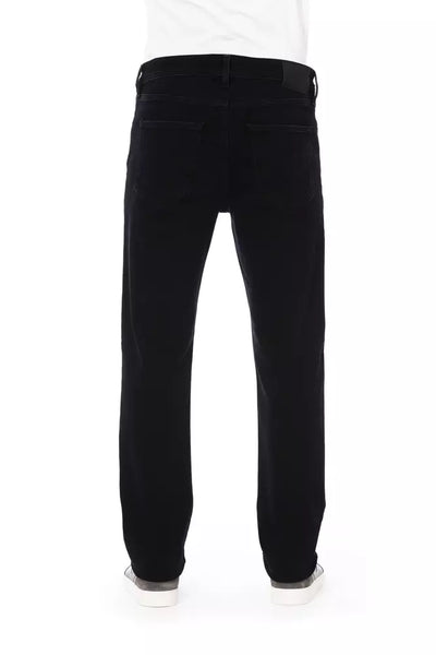 Black Cotton Jeans & Pant