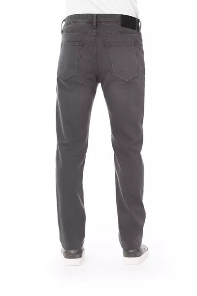 Gray Cotton Jeans & Pant