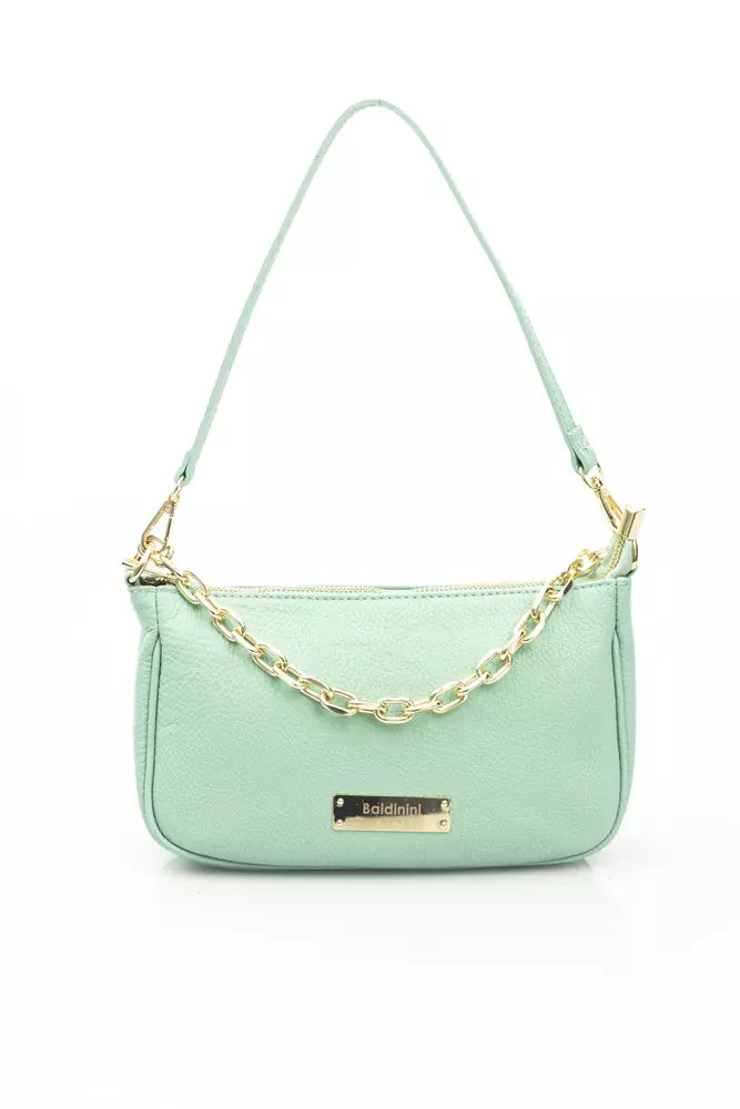 Green COW Leather Shoulder Bag