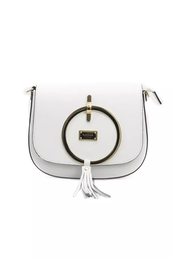 White Cowhide Crossbody Bag