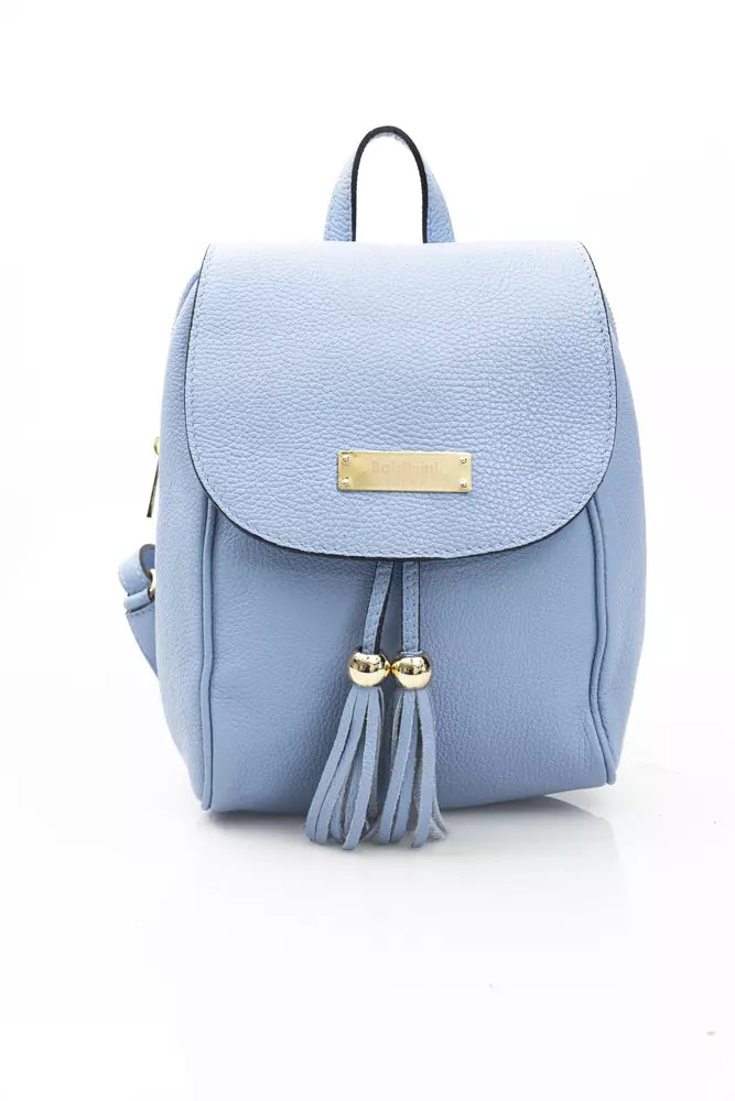 Light-blue Cowhide Backpack