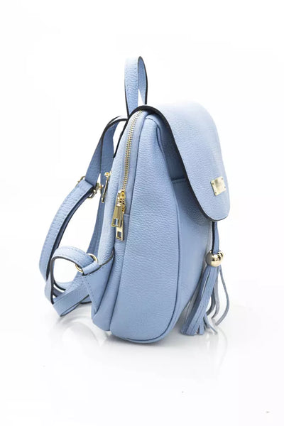 Light-blue Cowhide Backpack