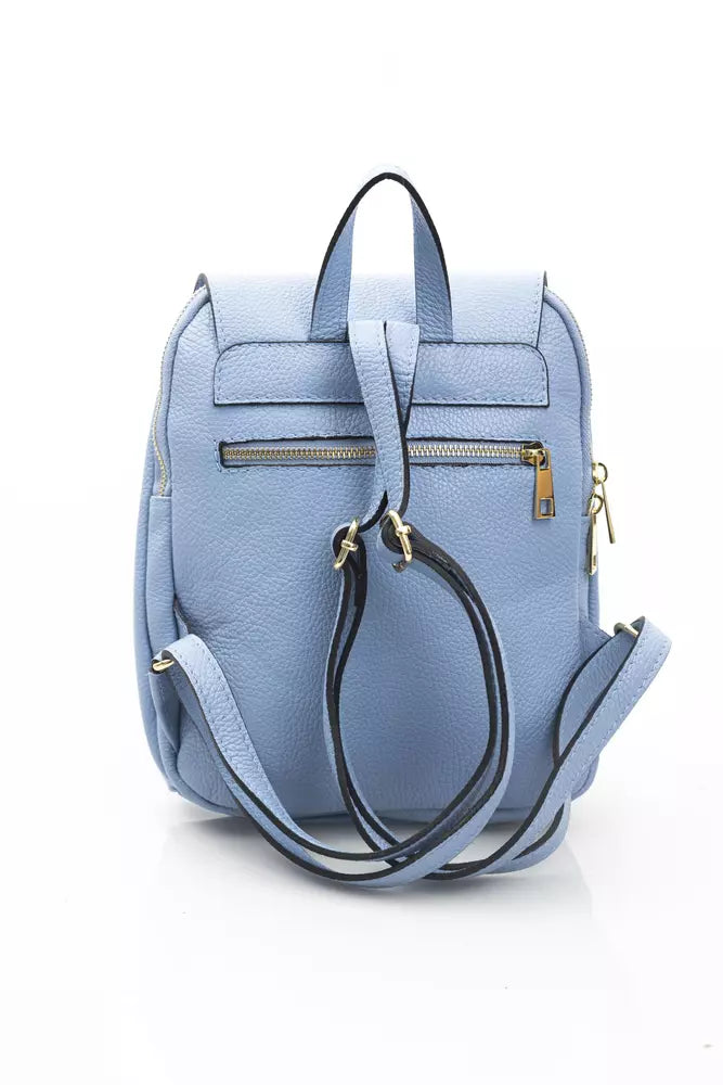 Light-blue Cowhide Backpack