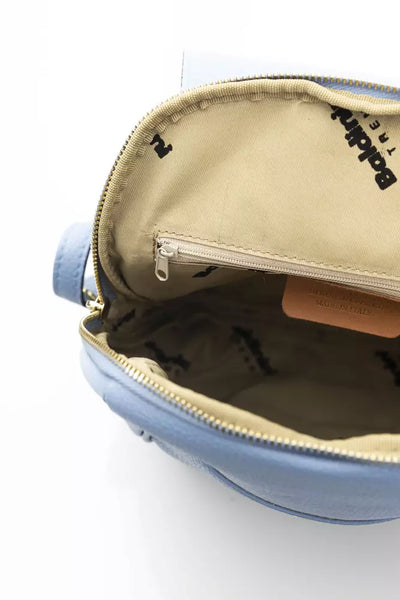 Light-blue Cowhide Backpack