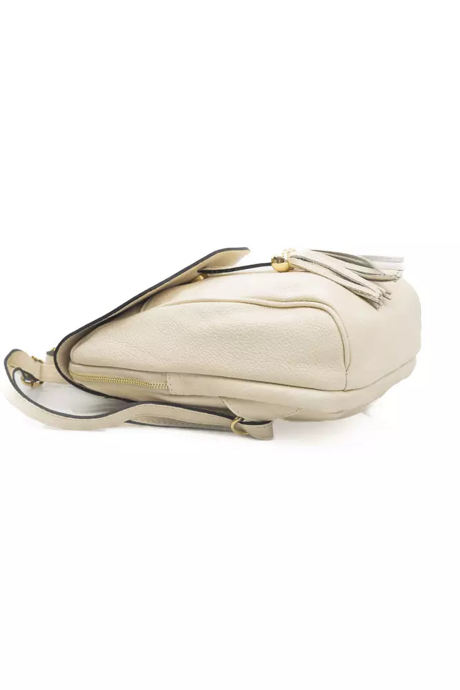 Beige COW Leather Backpack