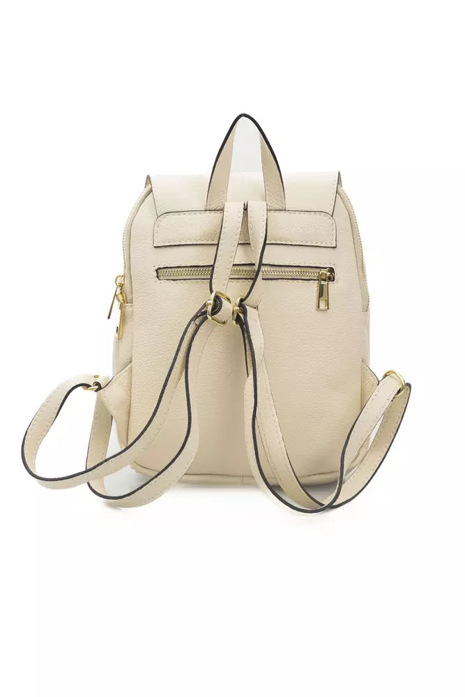 Beige COW Leather Backpack