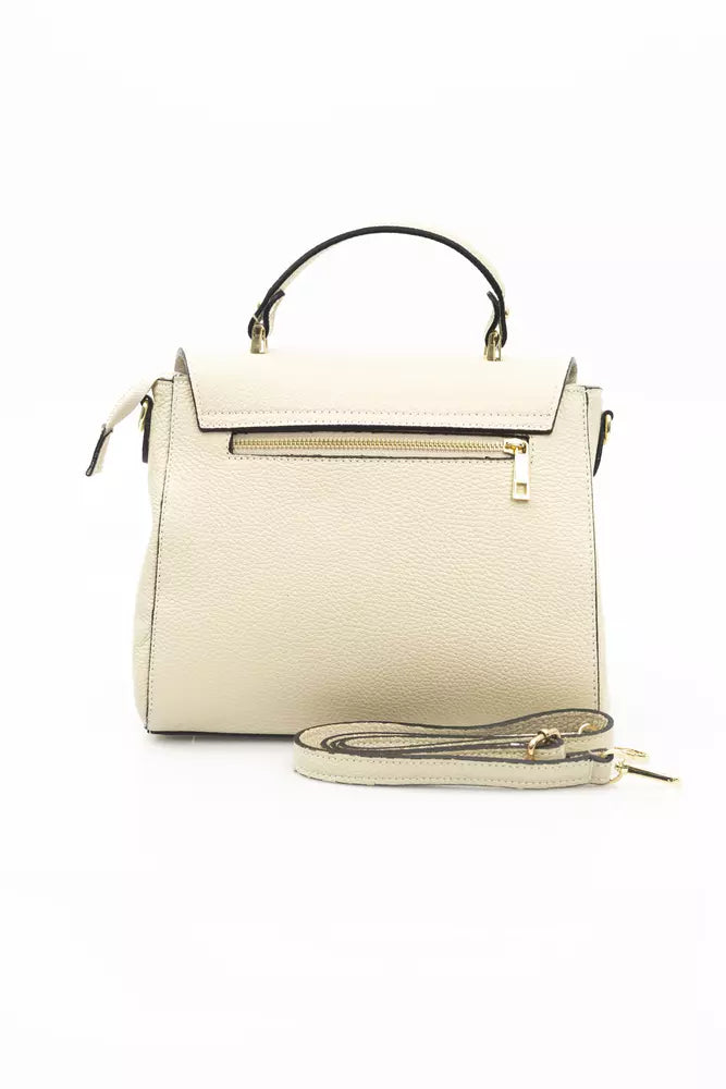 Beige Cowhide Handbag