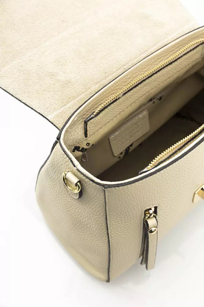 Beige Cowhide Handbag