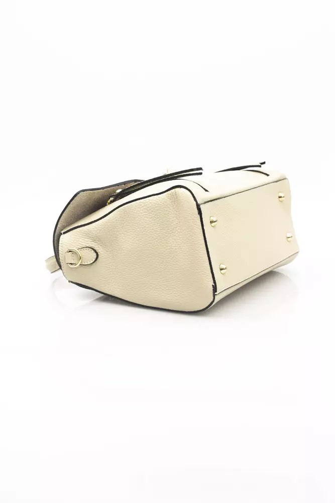 Beige Cowhide Handbag