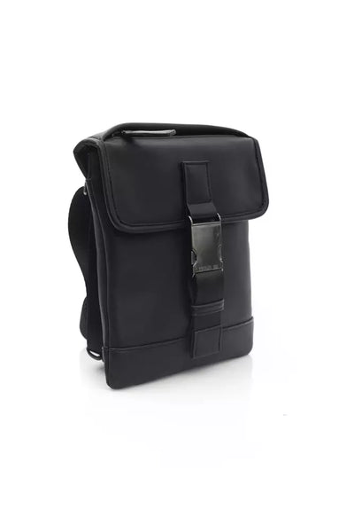 Black Polyethylene Crossbody Bag