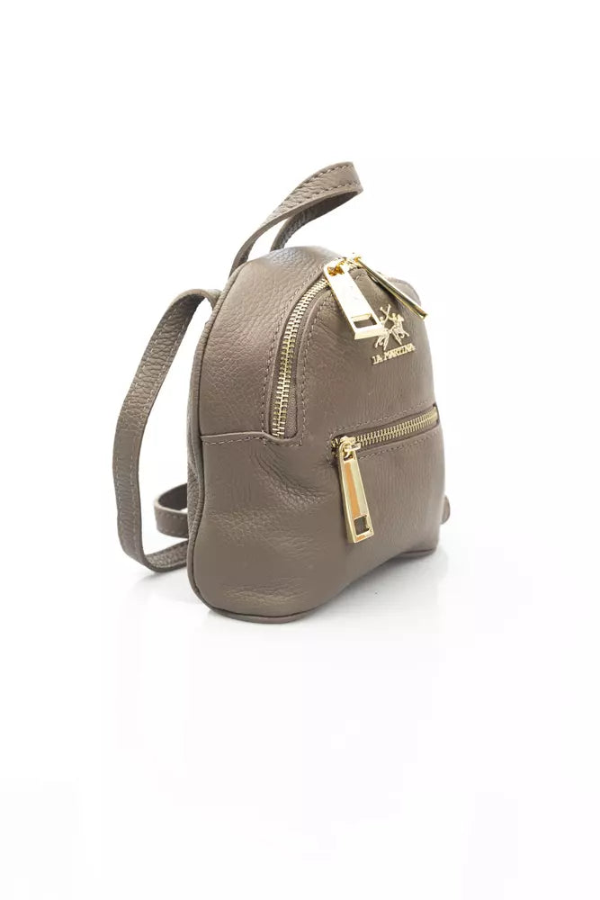 Brown CALF Leather Crossbody Bag