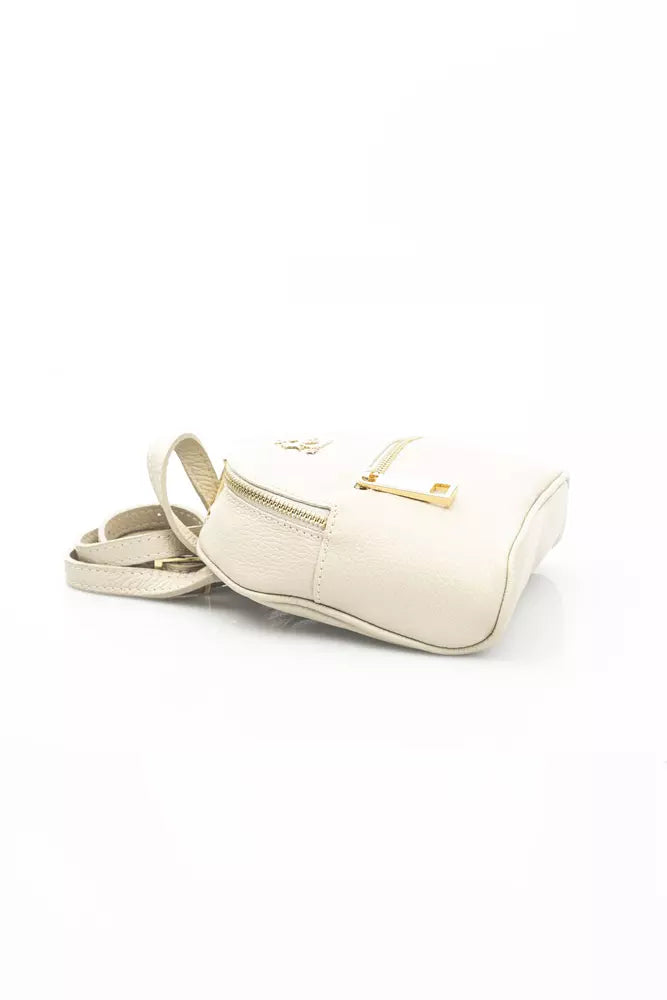 Beige CALF Leather Crossbody Bag