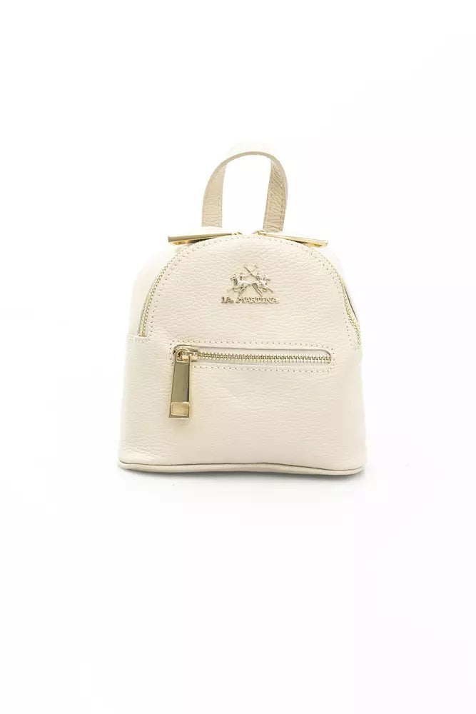 Beige CALF Leather Crossbody Bag