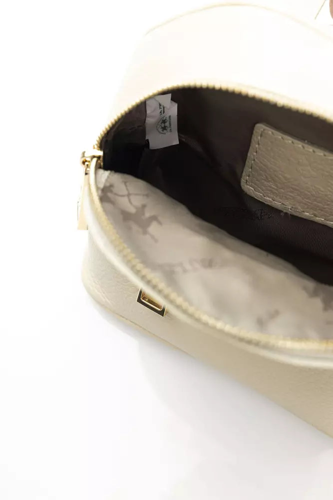 Beige CALF Leather Crossbody Bag