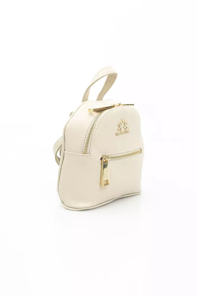 Beige CALF Leather Crossbody Bag