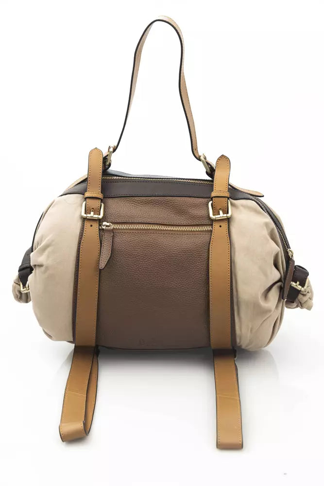 Beige CALF Leather Backpack