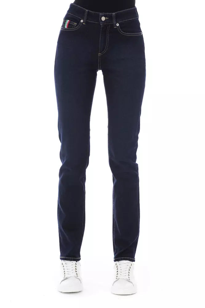 Blue Cotton Jeans & Pant